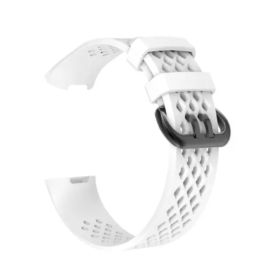 Insten Silicone Watch Band Compatible with Fitbit Charge 3, Charge 3 SE, Charge 4, and Charge 4 SE, Fitness Tracker Replacement Bands for Men and Women (White) {1}