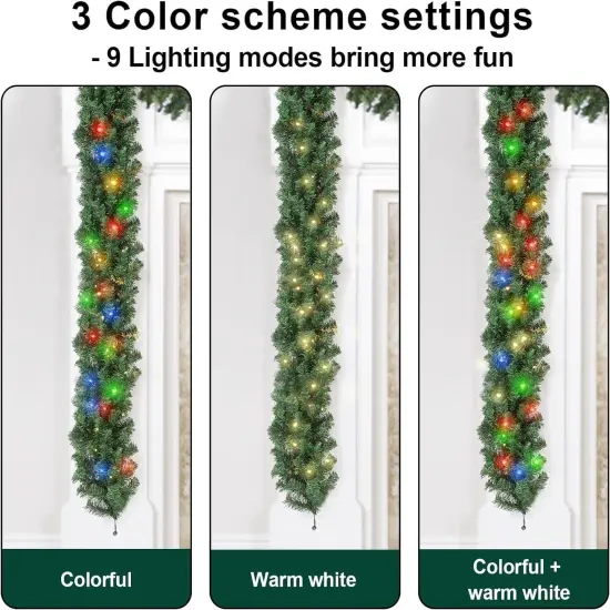 Christmas Garland with Lights {3}
