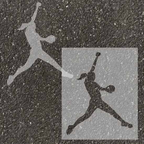 Softball Pitcher Parking Space Stencil | High School Senior Parking Spot Stencil | Reusable Stencil | Stencil Ease | {1}