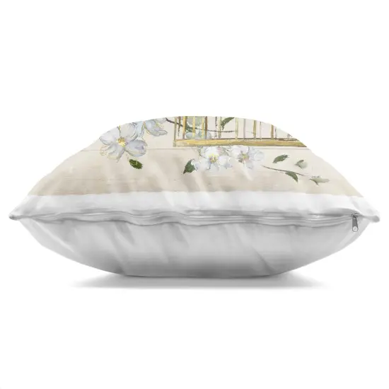 Stupell Industries Shiplap Song Butterfly Branch Indoor Pillow, 18 x 7 x 18 {3}