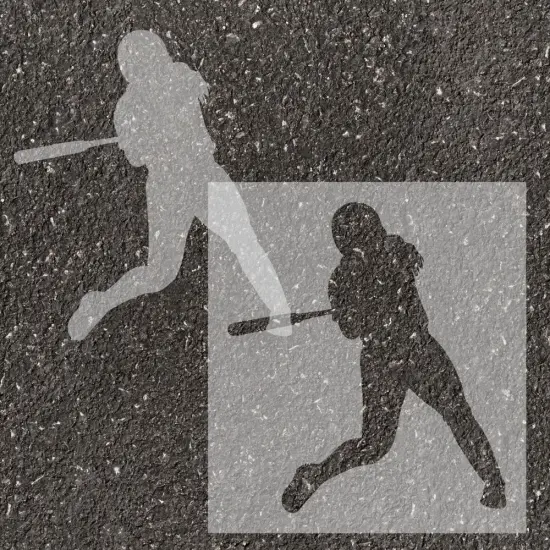Softball Player Parking Space Stencil | High School Senior Parking Spot Stencil | Reusable Stencil | Stencil Ease | {1}