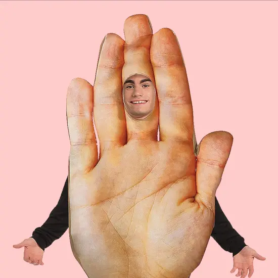 Funny Giant Hand Adult Costume for Halloween Parties Gags and Group Themes {4}