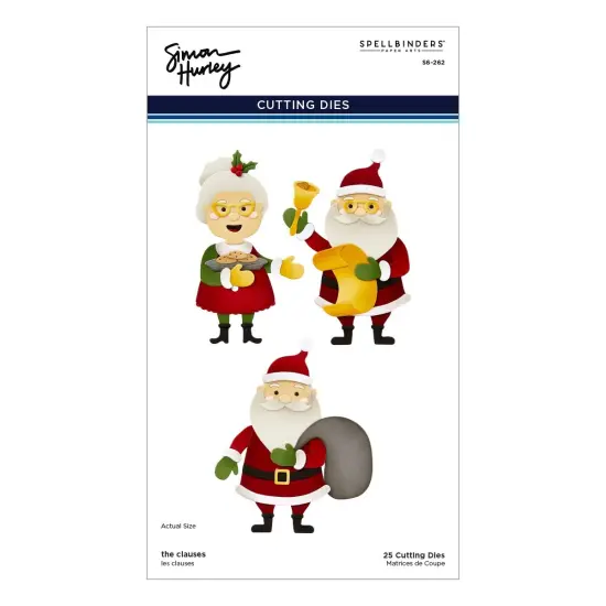 Spellbinders Etched Dies By Simon Hurley-The Clauses, North Pole Friends {1}