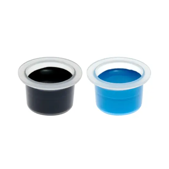 1000 Pack Medium Disposable Tattoo Ink Caps, Pigment Cups for Microblading (17mm) Clear {4}