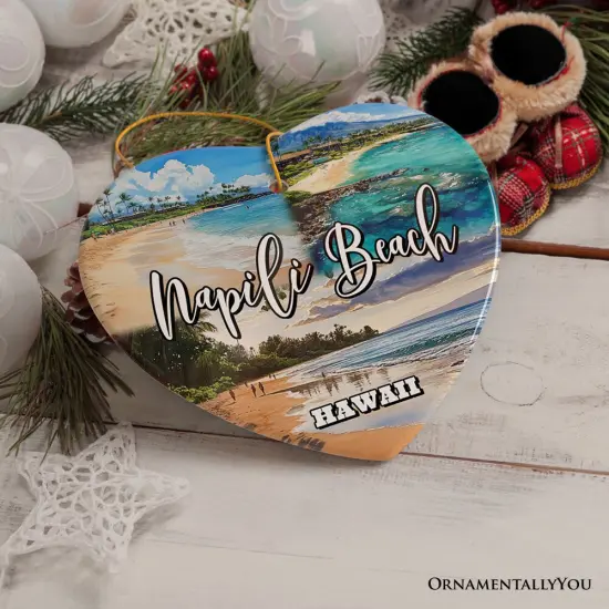 Napili Beach Hawaii Tropical Paradise Christmas Ornament, Hawaiian Islands Souvenir {2}