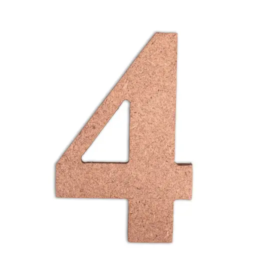 Little Birdie MDF Number 4" 1/Pkg-4 {2}