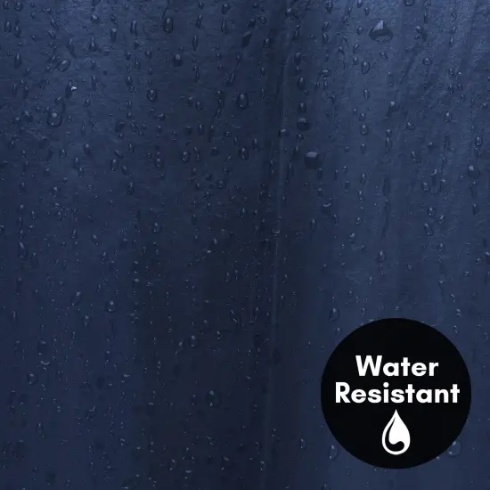 Americanflat 71x74 Solid Blue Shower Curtain - Water Resistant - Polyester Fabric {3}