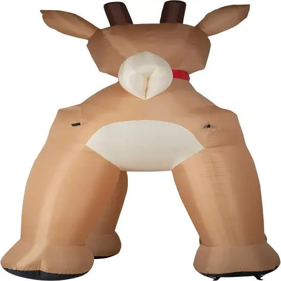 14' Gemmy Airblown Inflatable Colossal Christmas Rudolph The Red Nosed Reindeer w/ Scarf Yard Decoration 883167 {4}