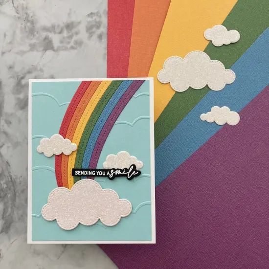 WHITE OPAL Glitter Luxe Cardstock - Encore Paper {3}