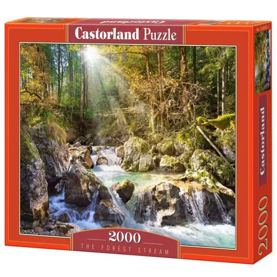 2000 Piece Jigsaw Puzzle, The forest stream, Mountain stream, Nature, Adult Puzzles, Castorland C-200382-2 {1}
