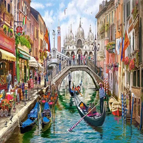 4000 Piece Jigsaw Puzzle, Charms of Venice, Italy Puzzle, Gondola Puzzle, European Puzzle, Adult Puzzles, Castorland C-400287-2 {2}