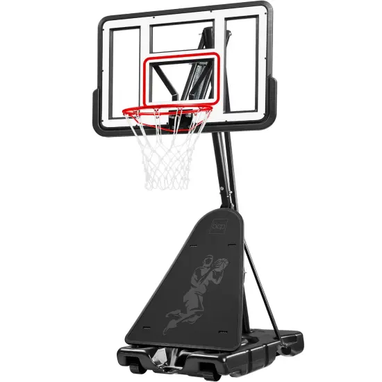 Best Choice Products Adjustable 4.4-10ft Basketball Hoop, Portable Goal w/Shatterproof Backboard, Ball Return White {1}