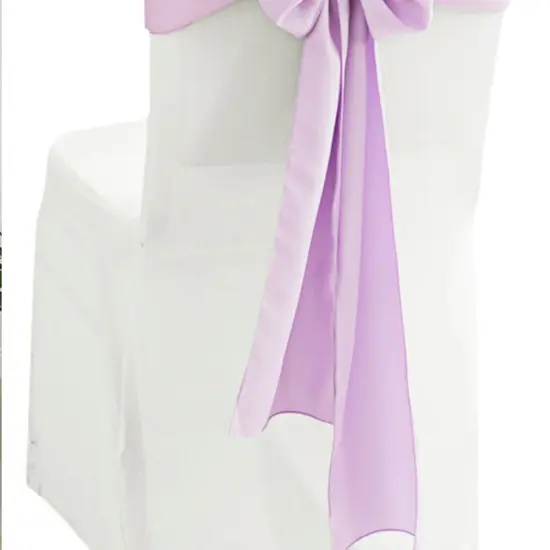 10 Pieces Lavender Polyester Chair Sashes 8"x108", Wrinkle Resistant Elegance {5}