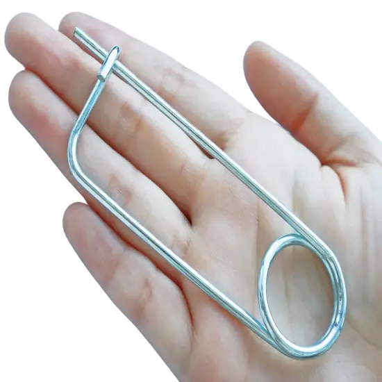 8PCS Steel Brooch Shape Cotter Safety Pin Spring Pin, Quick Lock Brooch Locking Fastener for Farm Lawn Garden Hook (0.13 in X 3.15 in) {2}