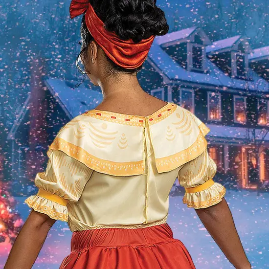 Teen Girls Dolores Costume from Encanto with Dress and Headband {5}