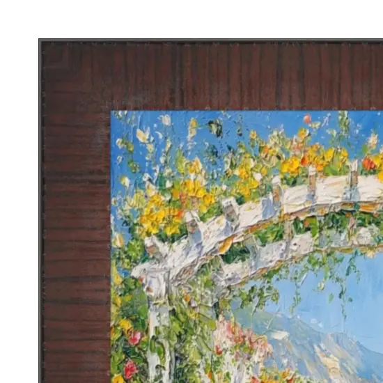 Wood Grain Mahogany Ven Slope Picture Frame 22x22 frame {1}