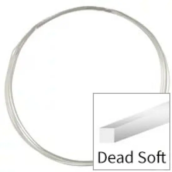 JewelrySupply .925 Sterling Silver Square Wire 22 Gauge Dead Soft (Sold by The Foot) {3}