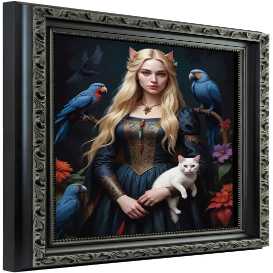 Photo Size Antique Black Picture Frame - UV Acrylic, Foam Board Backing, Hanging Hardware {4}