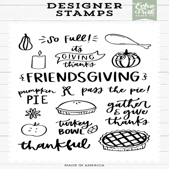 Echo Park Designer Stamp Set-Friendsgiving {1}