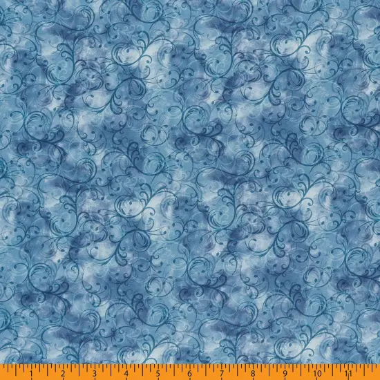 Mook Fabrics Elegance Cotton Fabric [45 in. Wide] - By The Yard Blue {3}