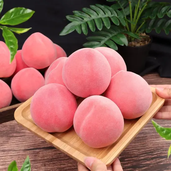 6pcs Artificial Peach Fake Fruit {3}