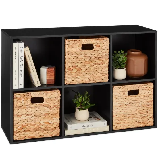 Best Choice Products 6-Cube Bookshelf, 11in Display Storage System, Organizer w/ Removable Back Panels Sage {7}