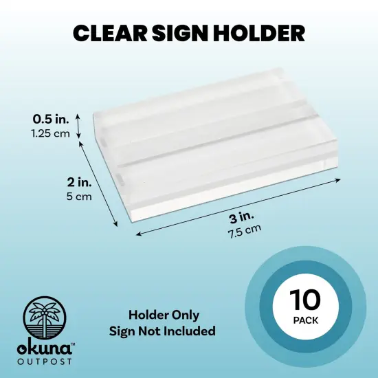 Clear Table Number Holders for Weddings, Acrylic Place Card Signs (10 Pack) {3}