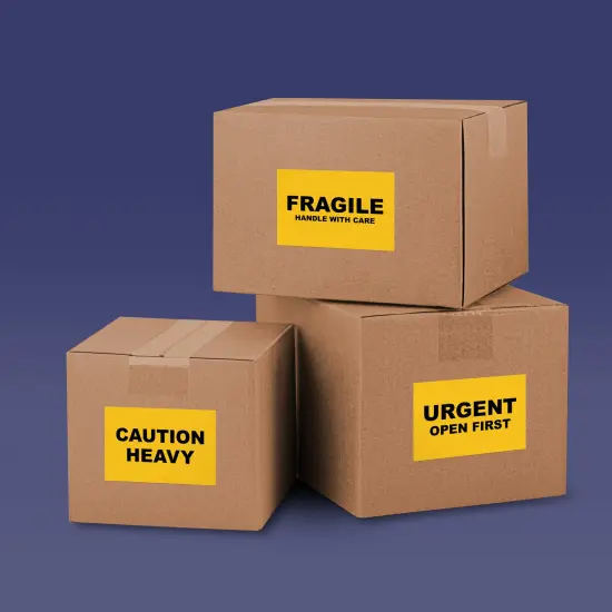 Avery Bright Yellow Paper Labels, 5.5" x 8.5" Rectangle {4}