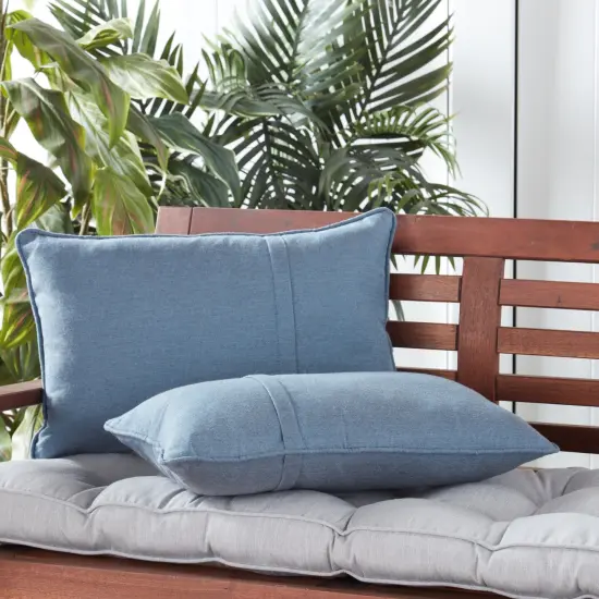 Sunbrella 21x14 in. Rectangle Outdoor Throw Pillow (2-Pack) Aruba {5}