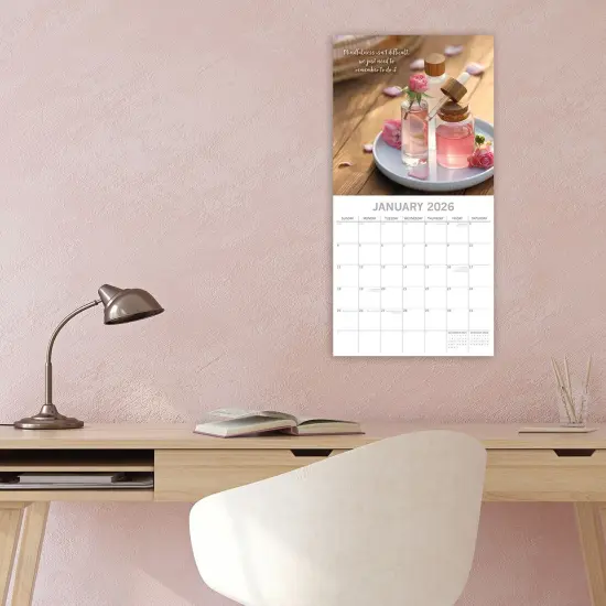 The Gifted Stationary 2026 Square Wall Calendar, Zen, 16-Month Mind, Body, Spirit Theme Hanging Calendar with 180 Reminder Stickers, Month Planner for Creative Spaces, 12x12 In Multicolor {2}