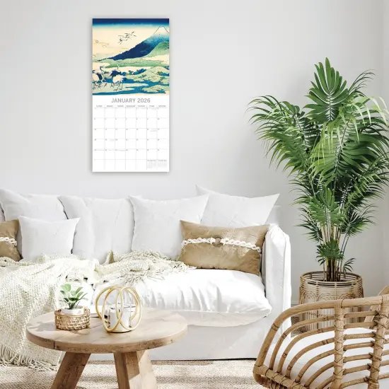 The Gifted Stationary 2026 Square Wall Calendar, Hokusai, 16-Month Arts & Antiques Theme Hanging Calendar with 180 Reminder Stickers, Month Planner for Home or Creative Spaces, 12x12 In Multicolor {2}