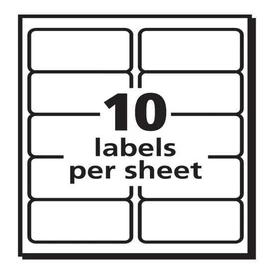 Avery TrueBlock Shipping Labels, Laser, 2 x 4 Inches, White, Pack of 2500 {4}