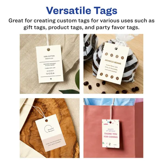 Avery 2" x 3" Rectangle, Matte Ivory Printable Tags {3}