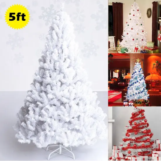 Costway Artificial PVC Christmas Tree W/Stand Holiday Season Indoor Outdoor Green {3}