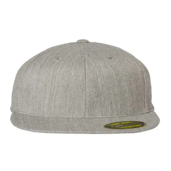 Flexfit&reg; Flat Bill Cap Heather Grey {1}