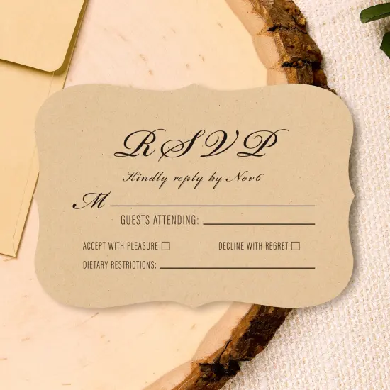 Avery Kraft Brown Postcards, 3-1/2" x 5" Rectangle Flourished Edge {4}