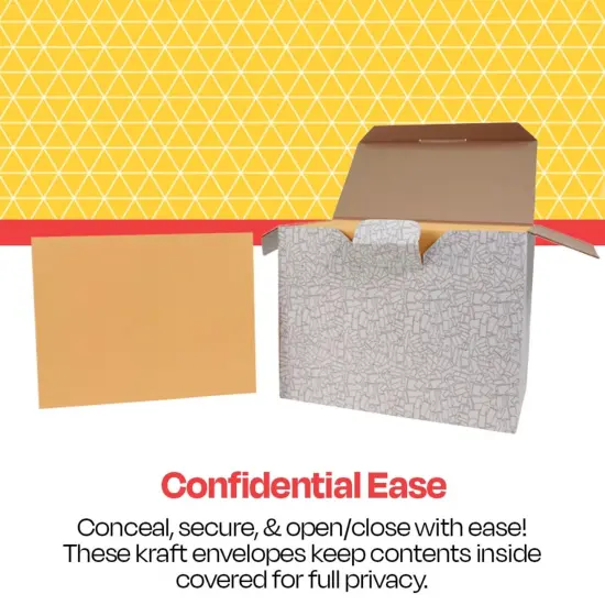 School Smart No Clasp Envelopes with Gummed Flap, 10 x 13 Inches, Kraft Brown, Pack of 250 {5}