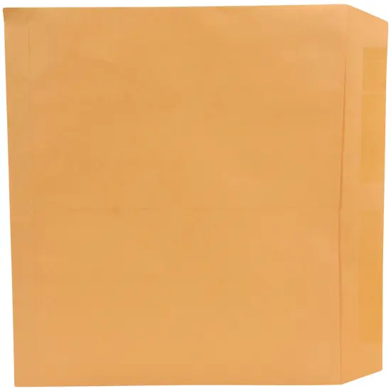 School Smart No Clasp Envelopes with Gummed Flap, 10 x 13 Inches, Kraft Brown, Box of 100 {1}