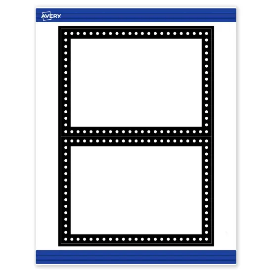 Avery Printable Rectangle Invitation Cards, Black and White Polka Dots, 5" x 7", Matte White Rectangle Invitation Cards, Laser/Inkjet, 20ct, Great for Invitation Cards {1}