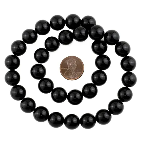 The Bead Chest Round Onyx Beads (10mm) {2}