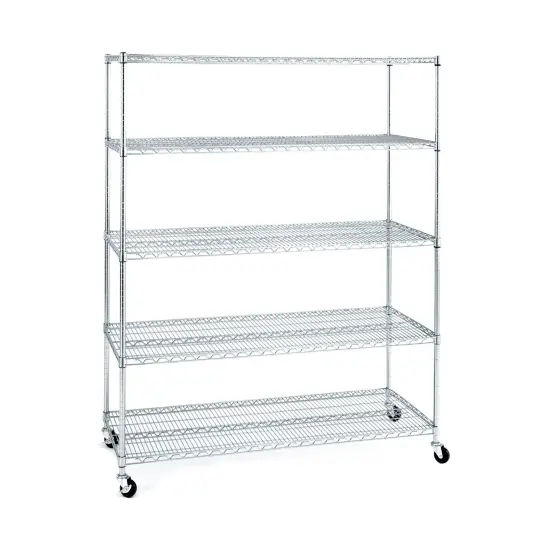 Seville Classics UltraDurable 5-Tier NSF Steel Shelving, 60" W x 24" D x 76" H Plated steel {3}