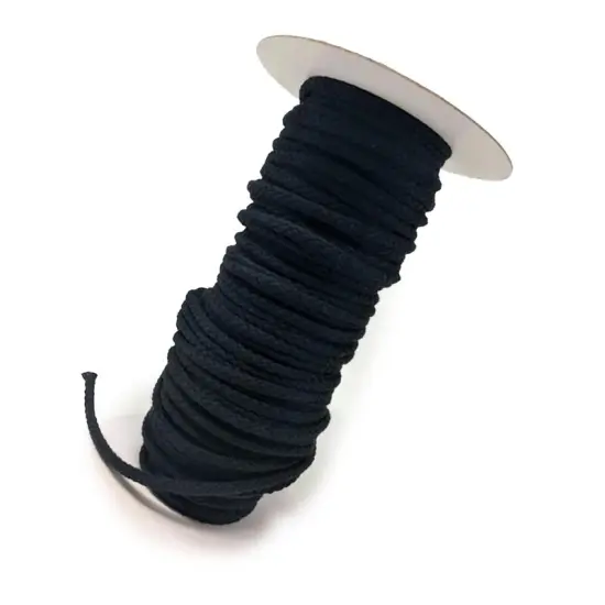 1/4 Inch Round Polyester Drawstring Cord Black White By the Yard {3}