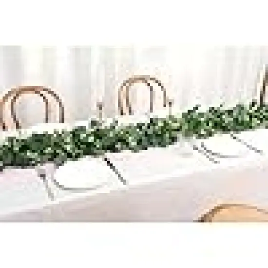 Artificial Faux Silver Dollar Eucalyptus Leaves Vines for Table Home Wedding Mantle Party Indoor Outdoor Decor {5}