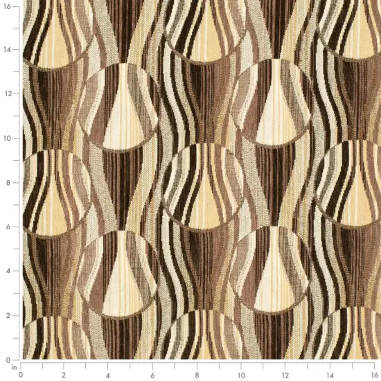Umber - Brown AbstractGeometric Upholstery Fabric 54 Inches" {2}