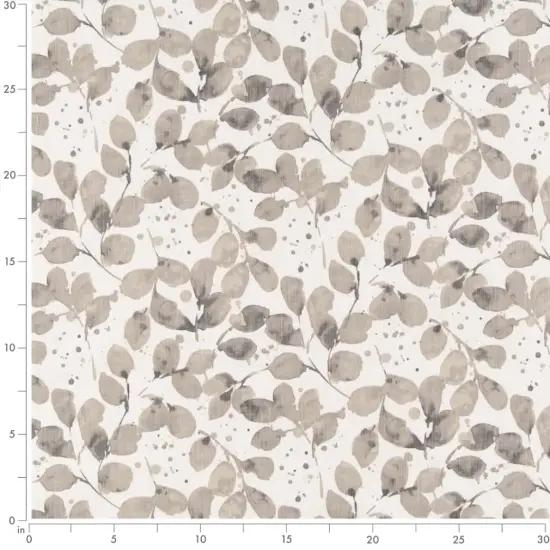 Upholstery Fabric - Grey & Silver Leaves Upholstery Fabric 54 Inches" {4}