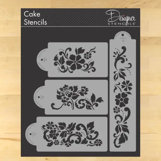 Floral Explosion Cake Stencil Set | C433 by Designer Stencils | Cake Decorating Tools | {1}