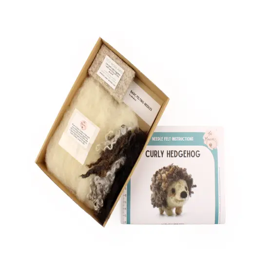 Felting Kit -Curly Hedgehog Small Kit Needle Felting Kit {3}