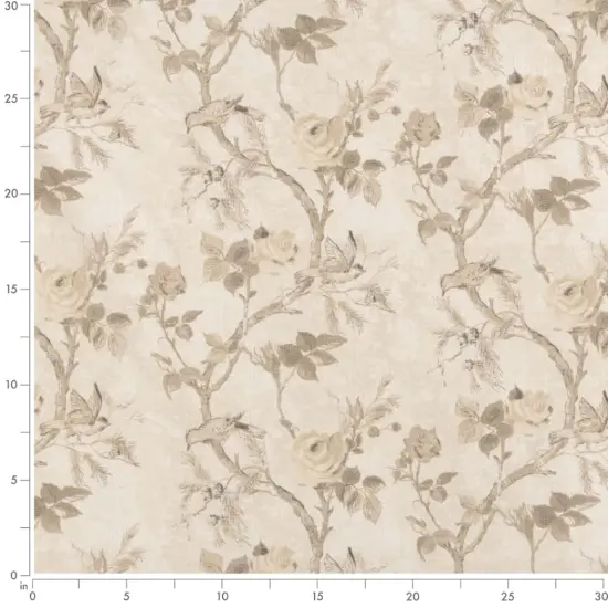 Papyrus - Beige & Taupe Floral Upholstery Fabric 54 Inches" {4}