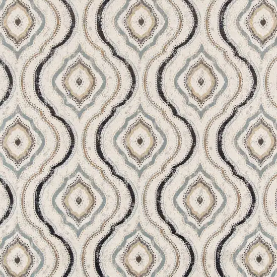 Oxford - Blue Abstract & Geometric Upholstery Fabric 54 Inches" {1}