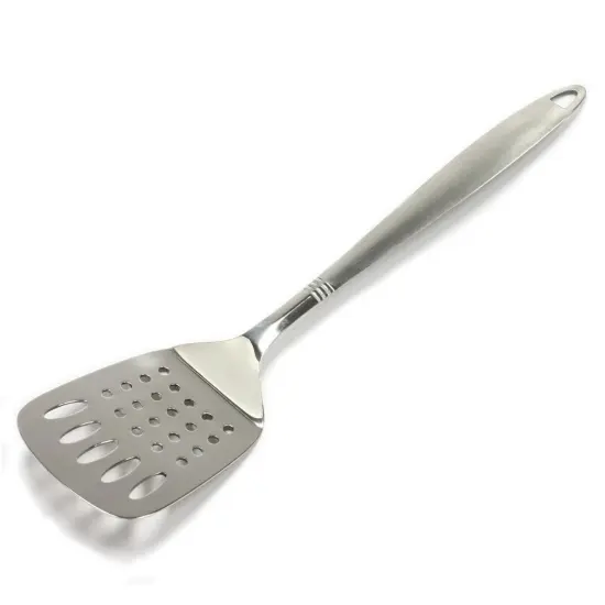 Chef Craft 12.5" Stainless Steel Slotted Turner Spatula with Attractive Brushed Finish Handle {1}